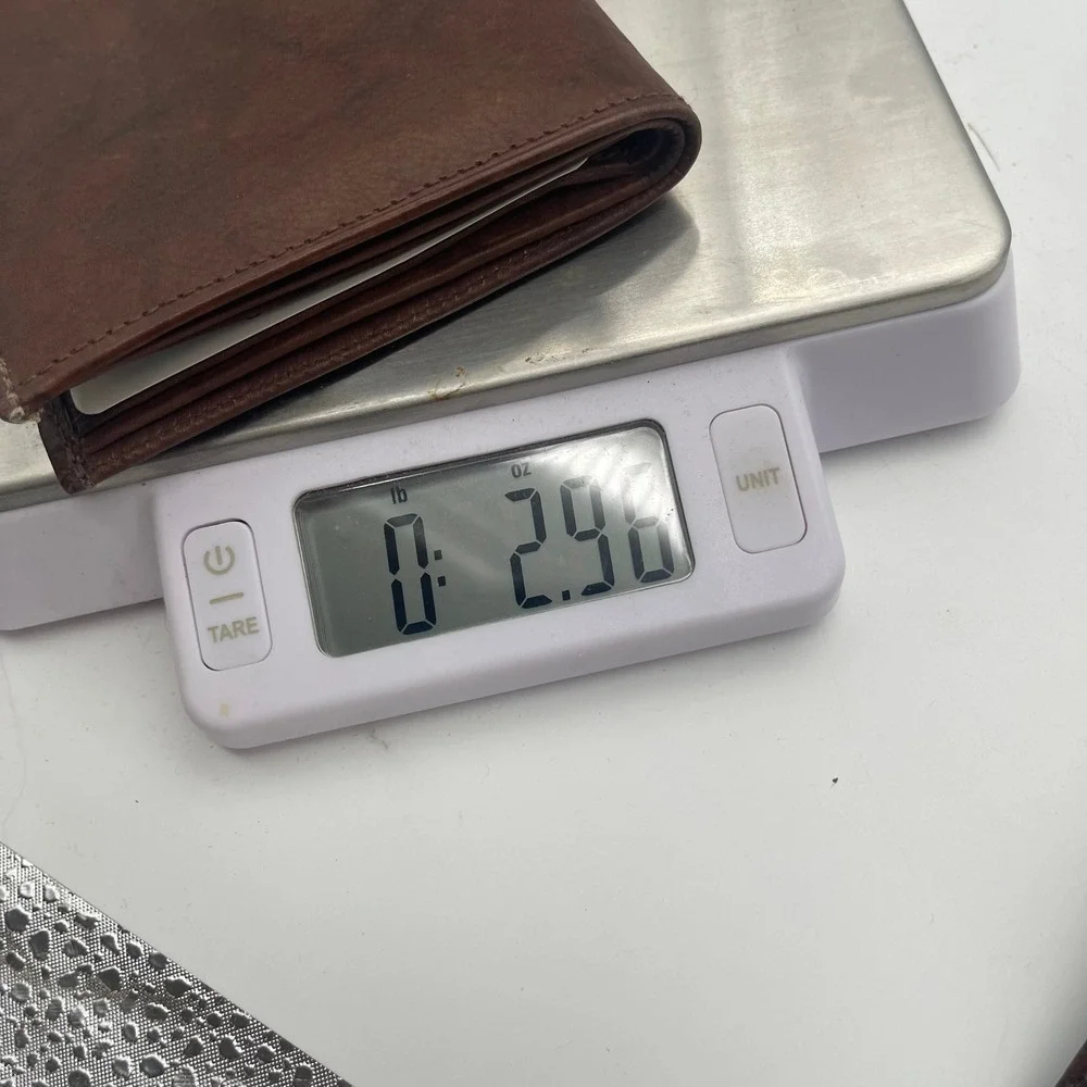 Handcrafted Genuine Leather Bifold Wallet Brown with ID Window Insert